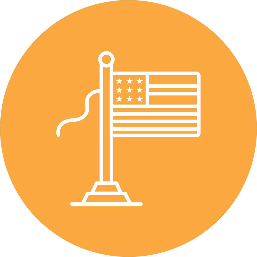 USA Flag Sleek Graphic Mark vector