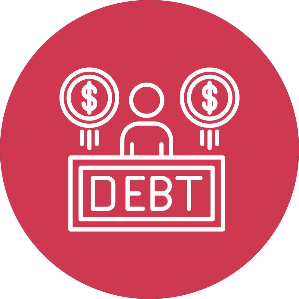 Debt Interactive Display Symbol vector