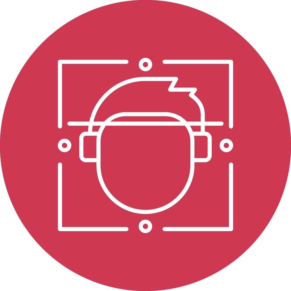 Face Scan Digital UI Element vector