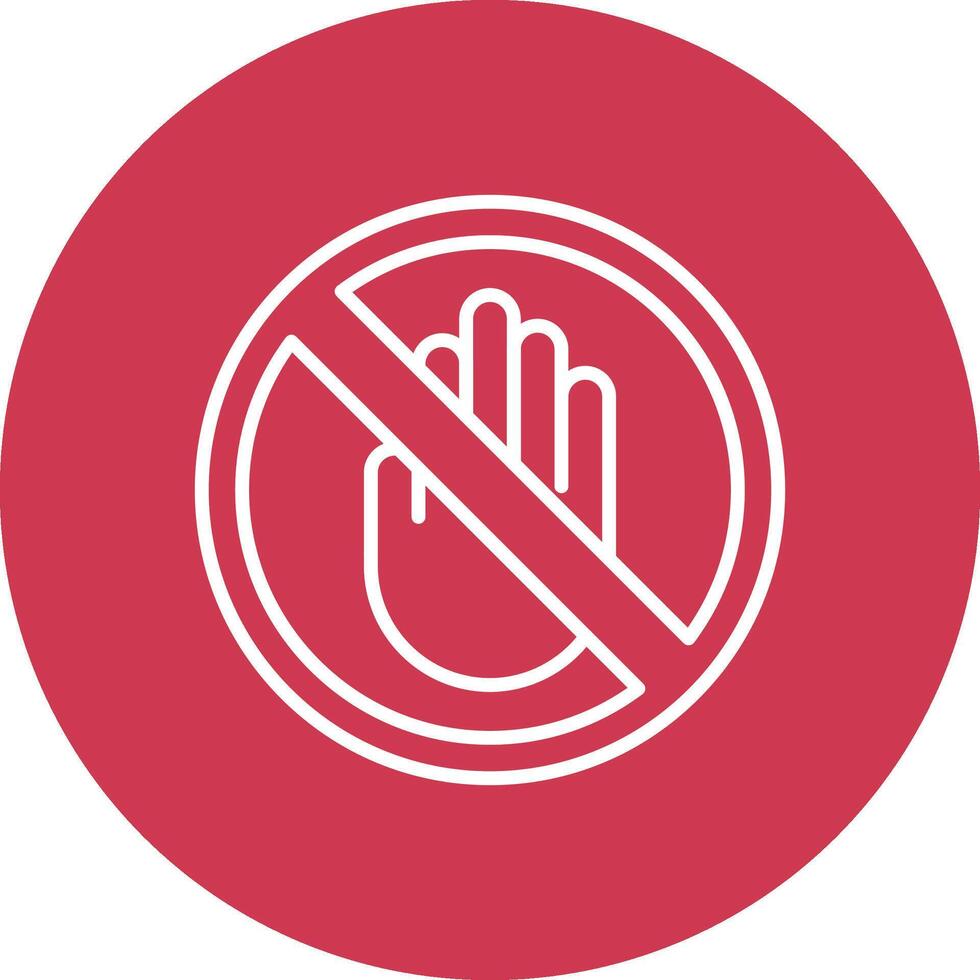 No Entry Simple Line Sketch vector