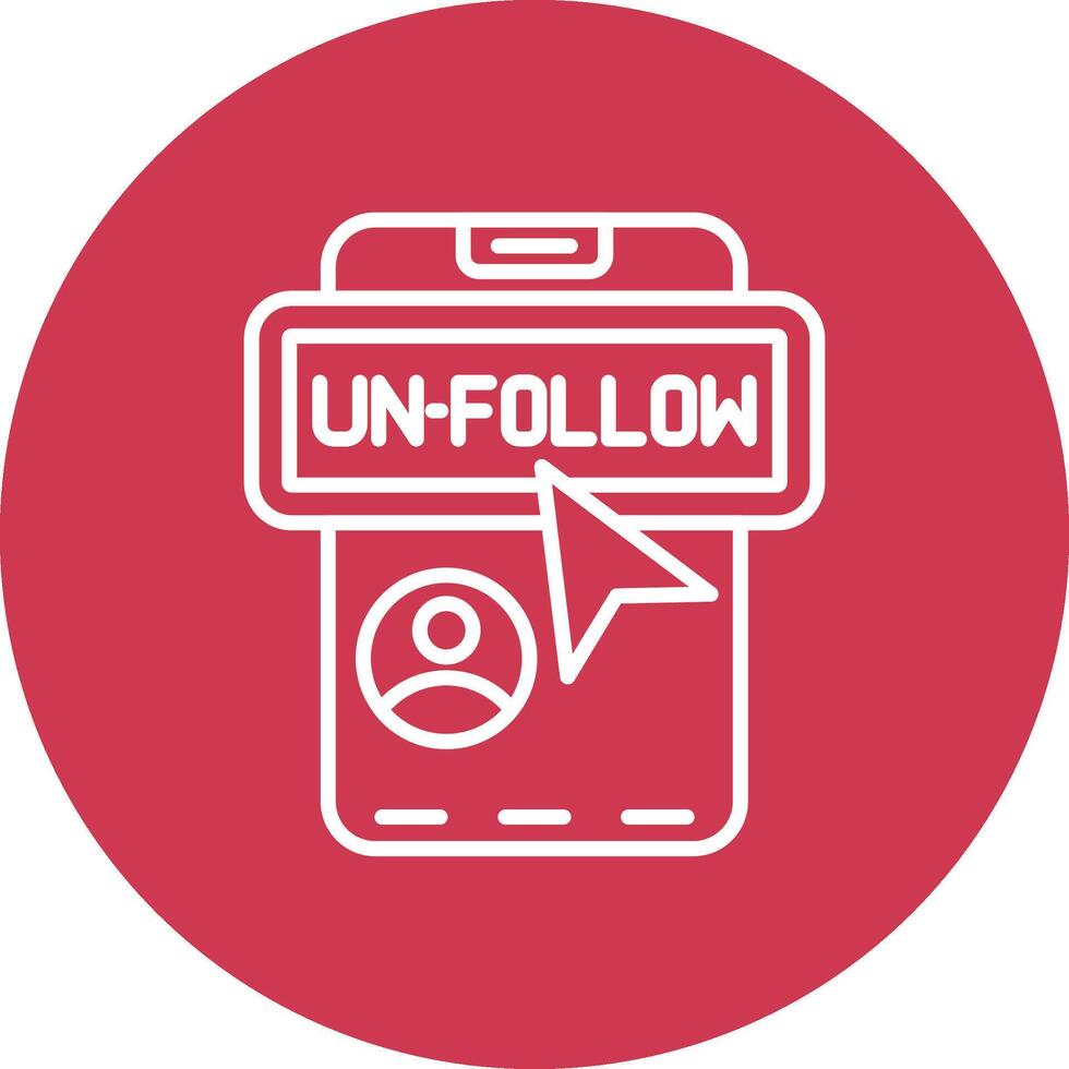 Unfollow Modular UI Graphic vector