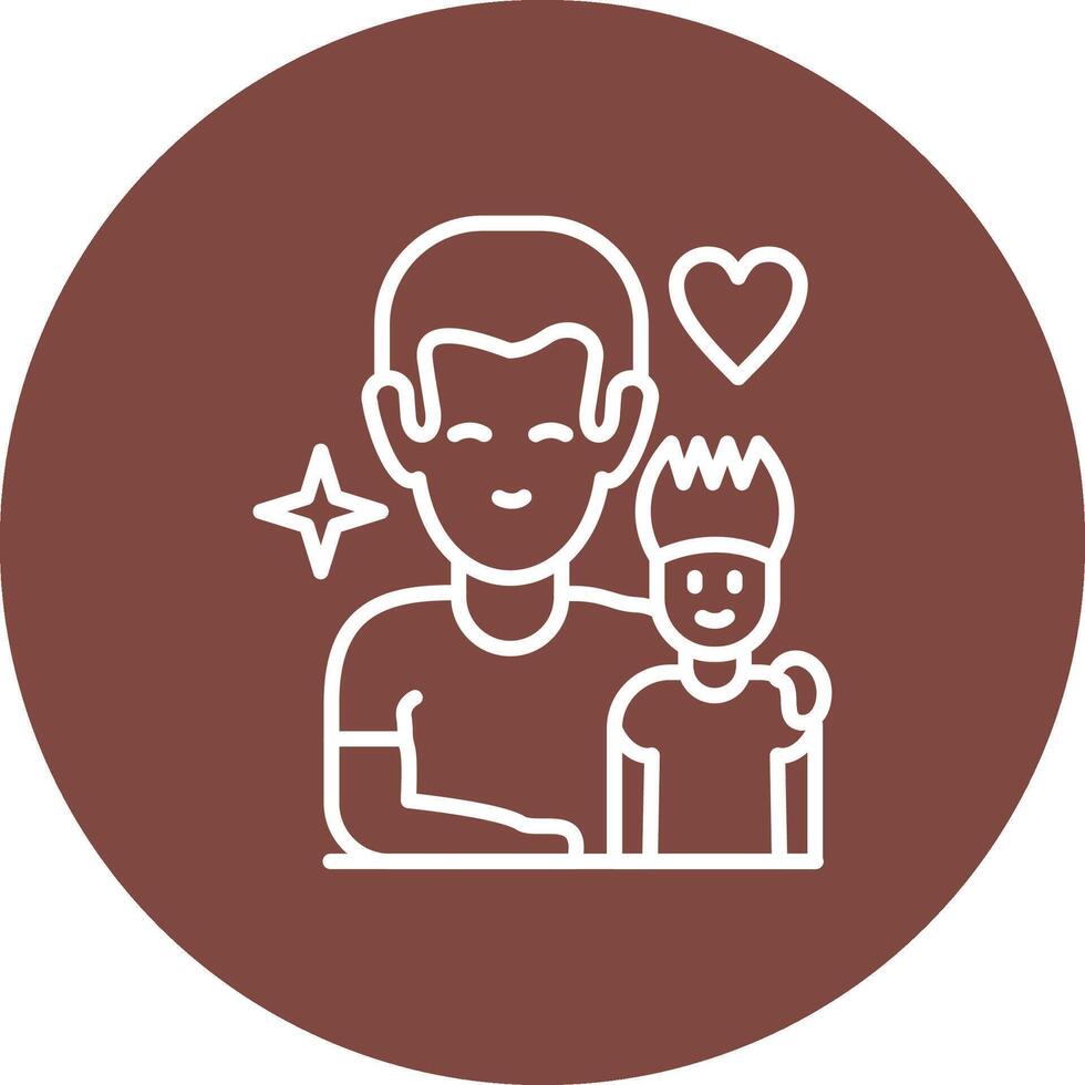 Best Dad Monochrome UI Visual vector