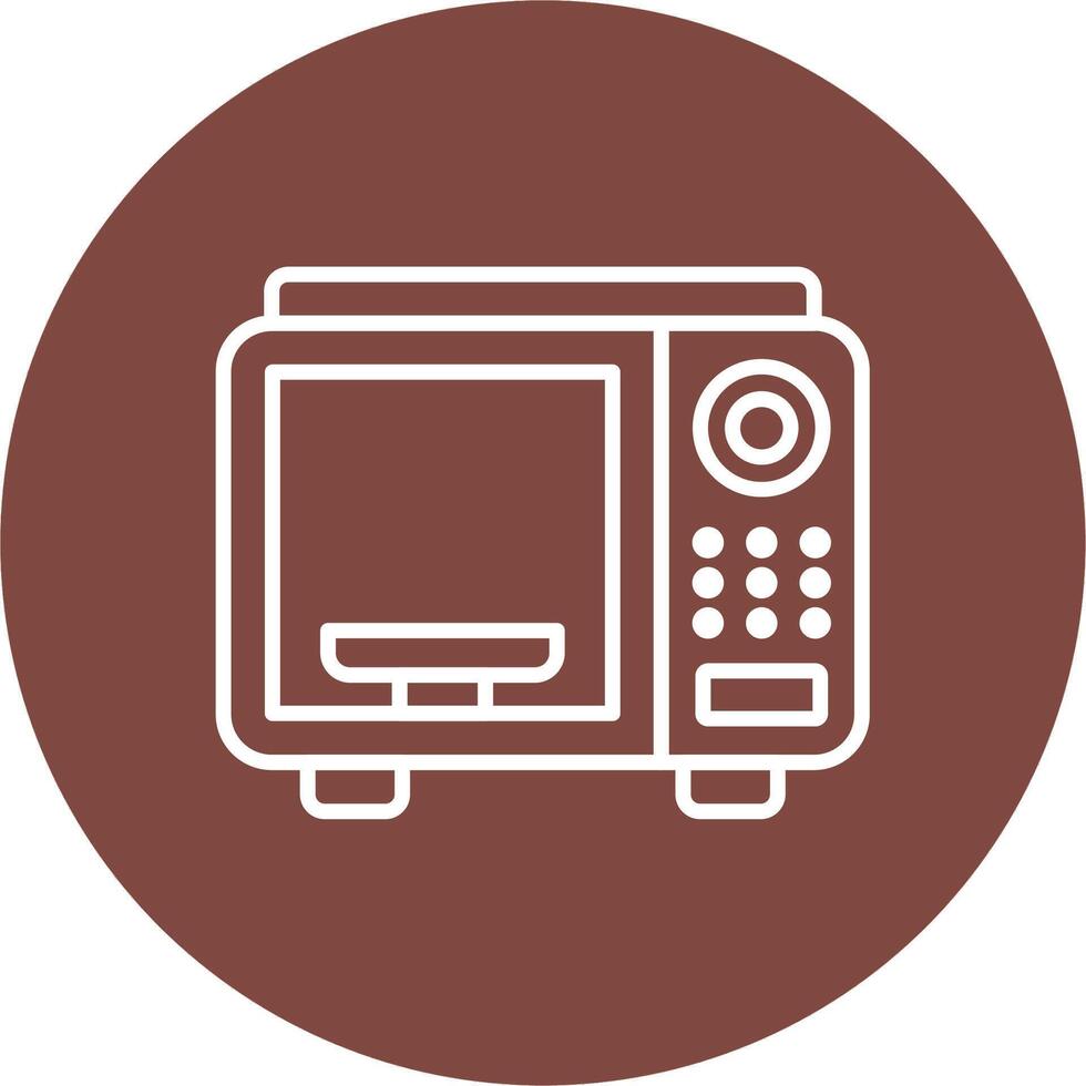 Microwave Safe Simple Line Sketch vector