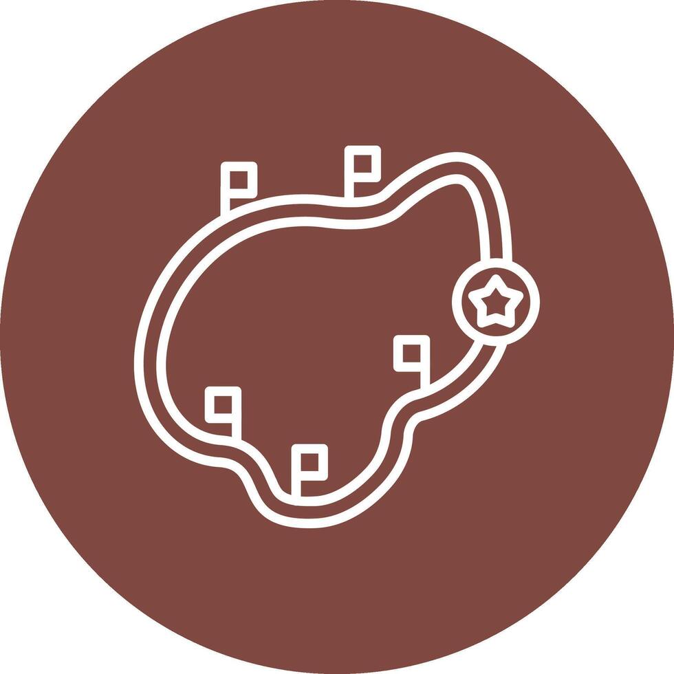 Race Track Minimal Outline Artwork vector