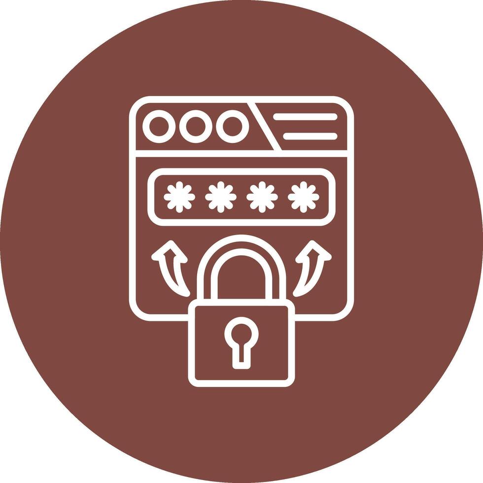 Password Dark Theme Element vector