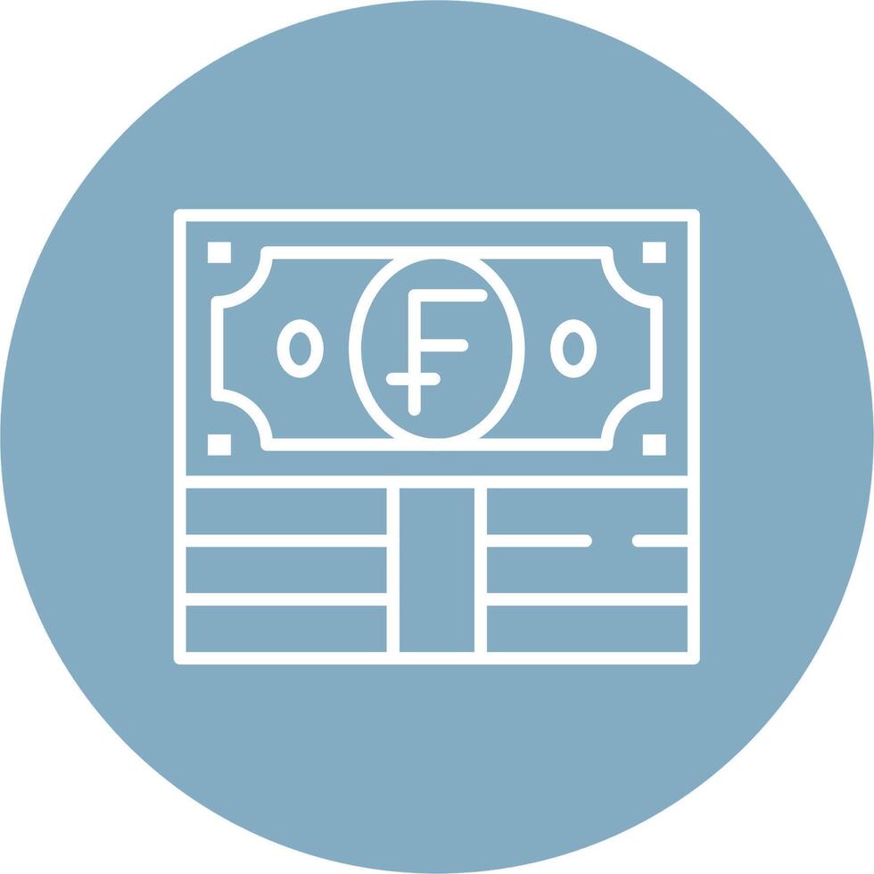 Swiss Franc Wireframe Illustration vector