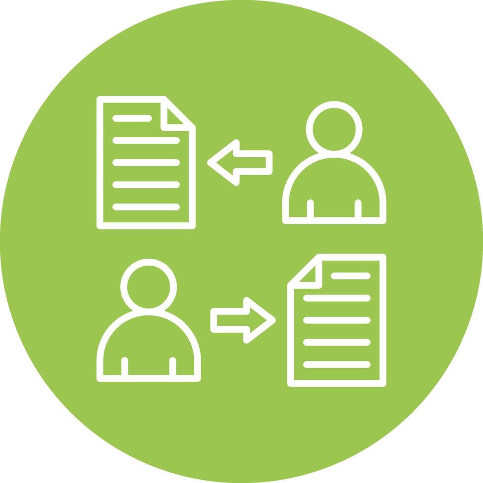 File Sharing Lined Visual Concept vector