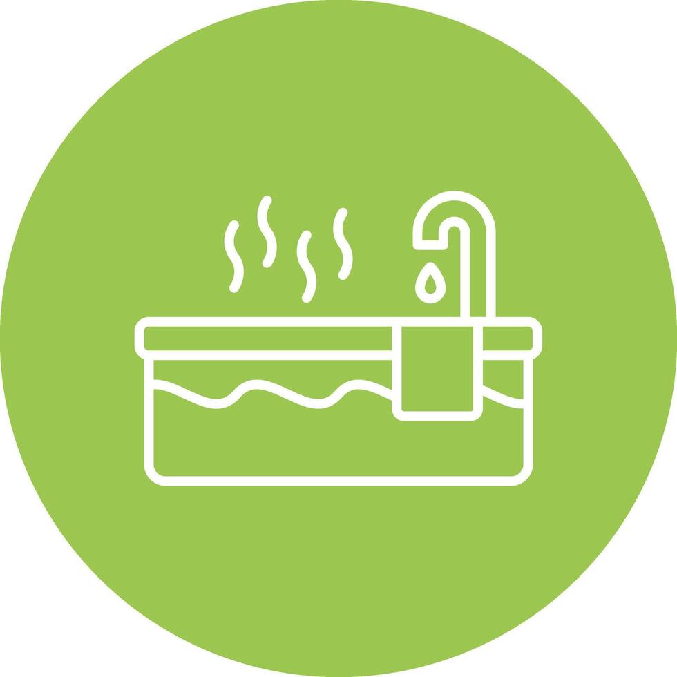 Hot Tub Color Block Design vector