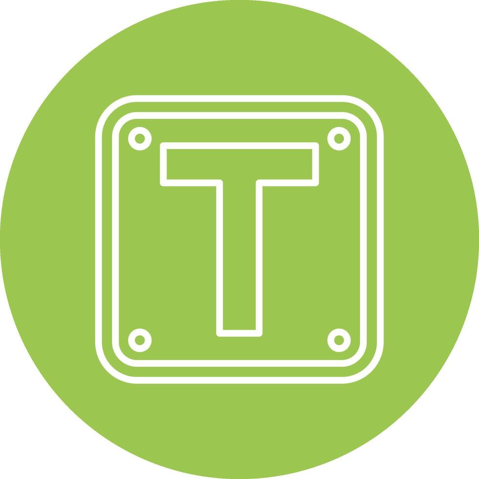 Letter T Modular UI Graphic vector