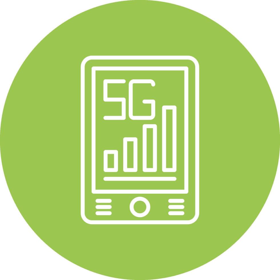Mobile Data Minimal Outline Artwork vector