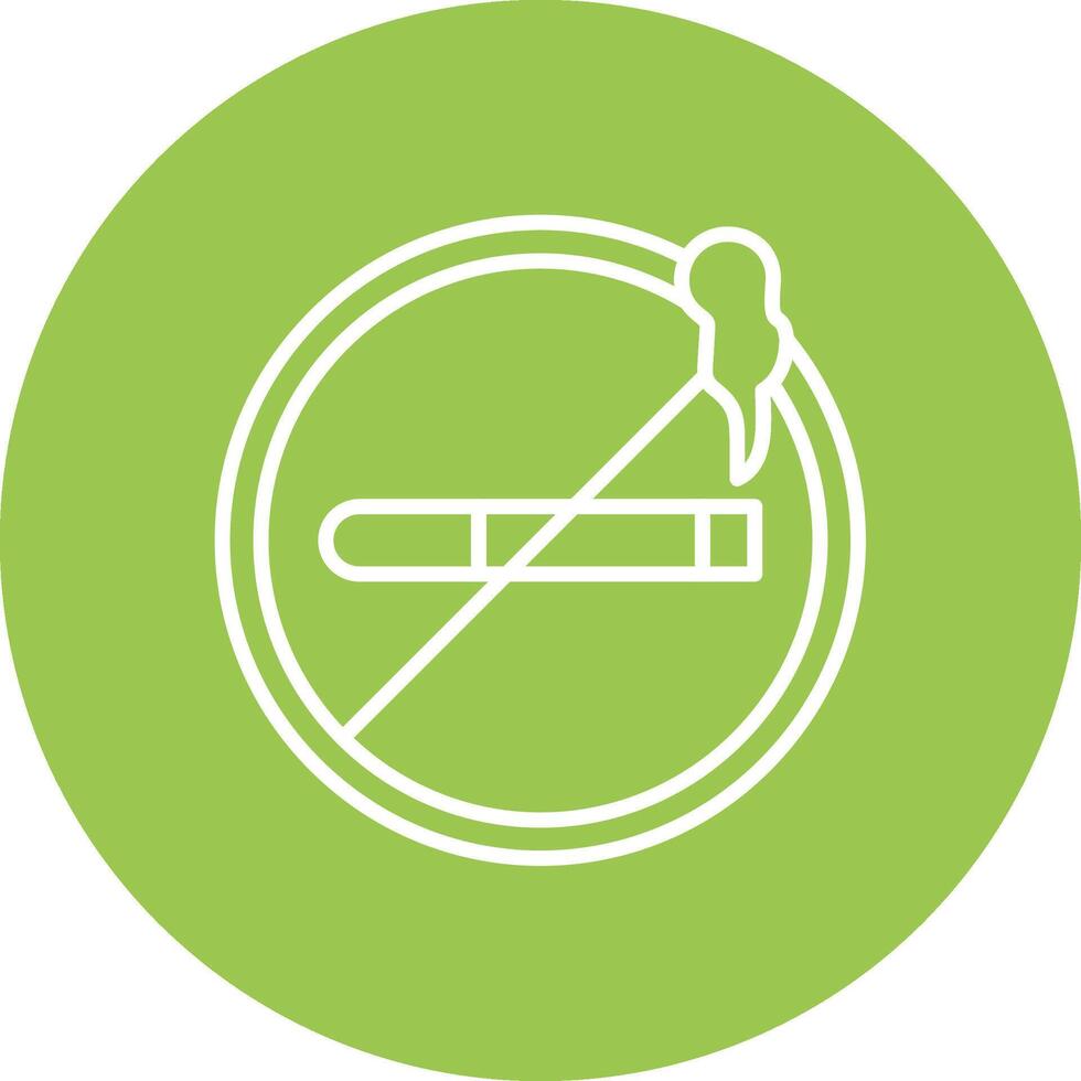 No Smoking Monochrome UI Visual vector