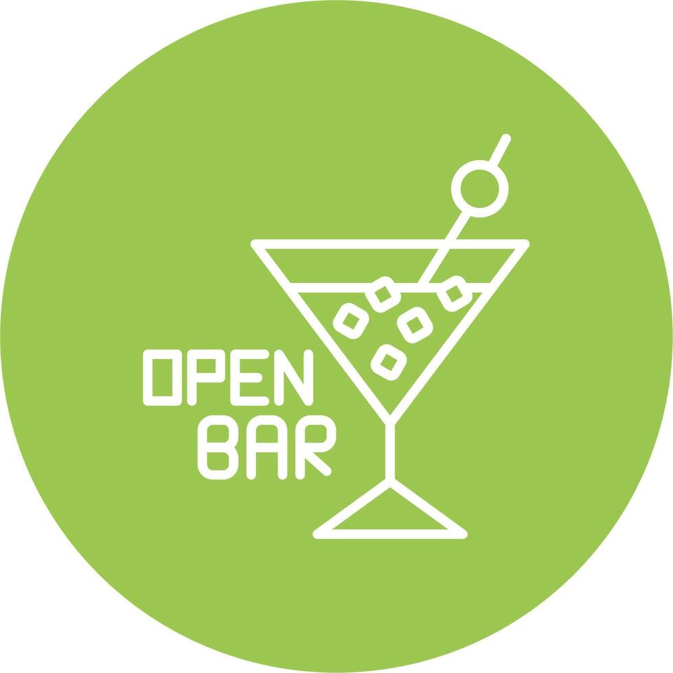 Open Bar Responsive Icon Badge vector