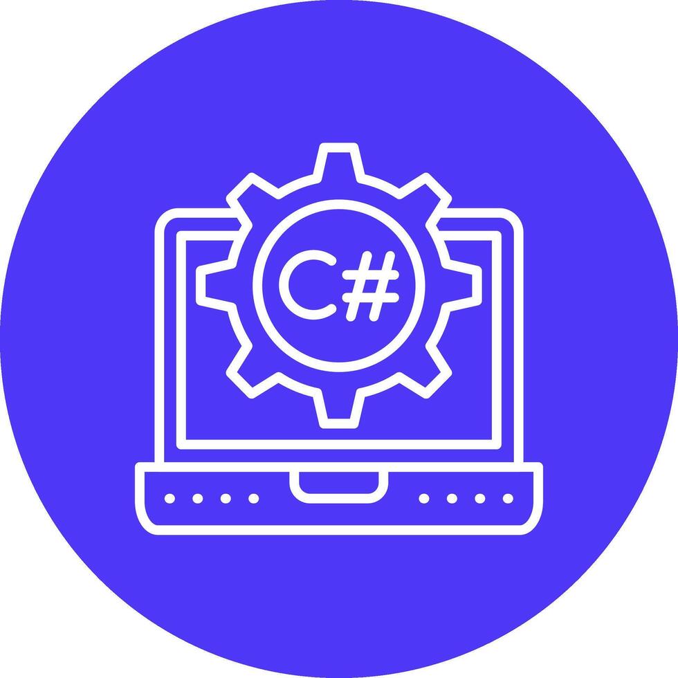 C Sharp Mono Icon Symbol vector