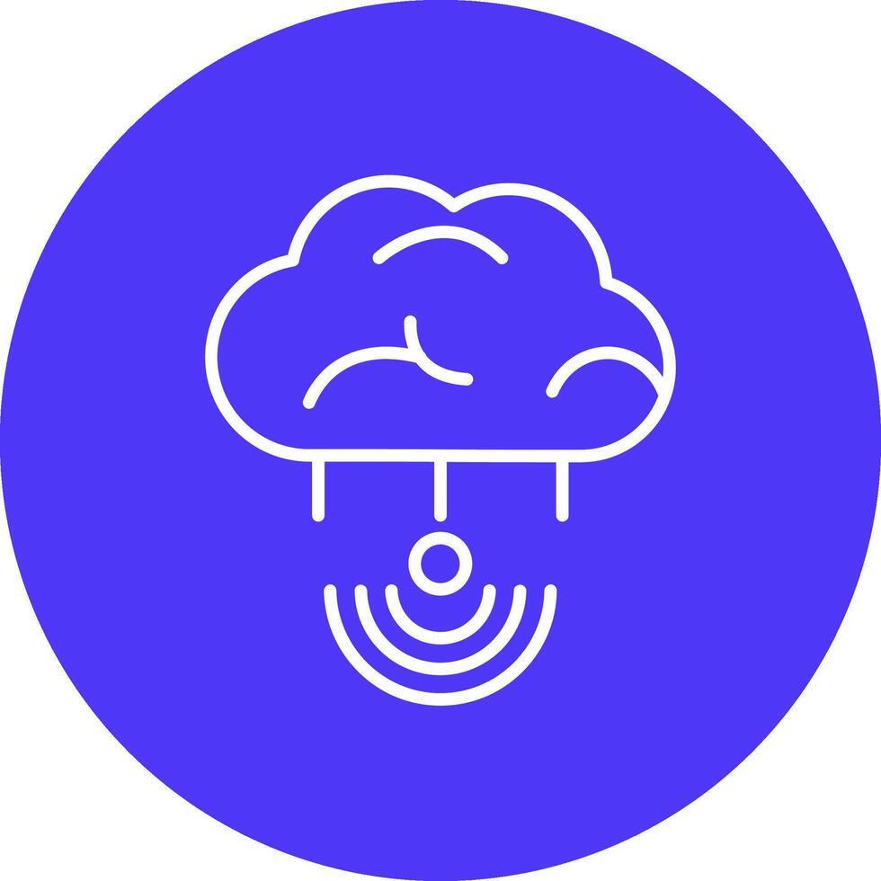 Cloud Connection Solid Fill Design vector