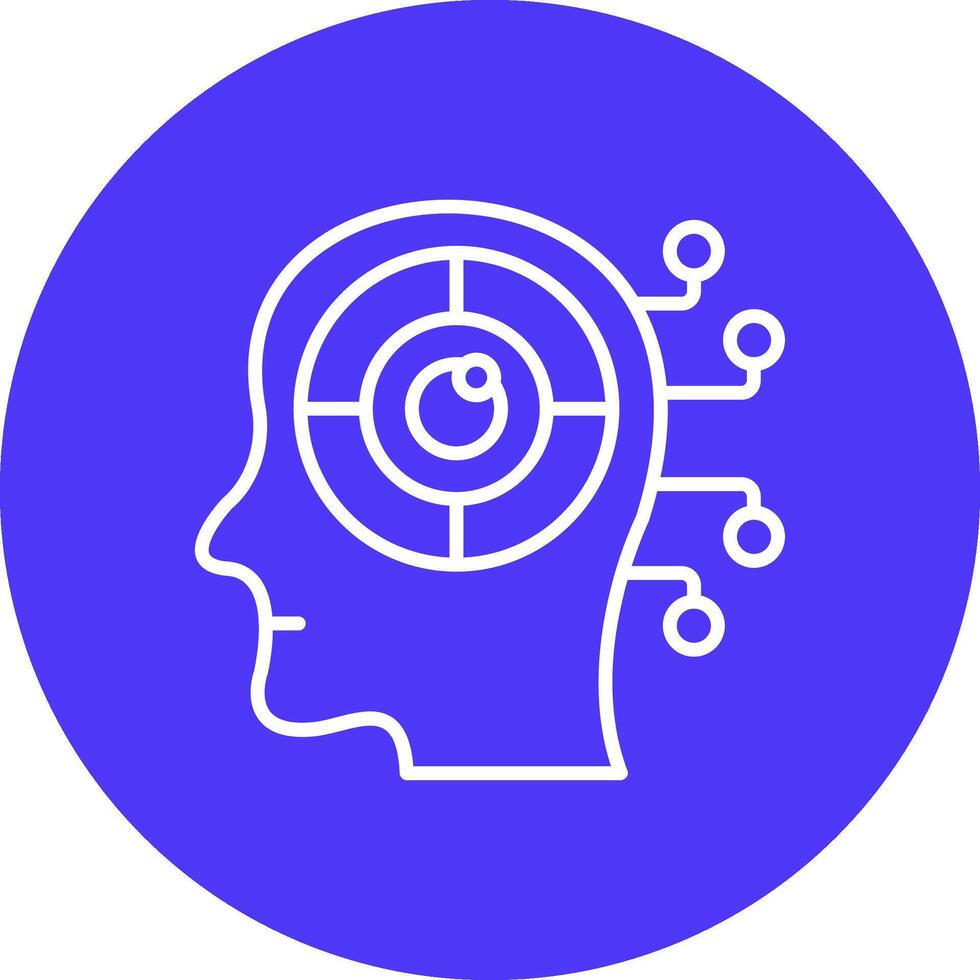 Cyborg Lined Visual Concept vector