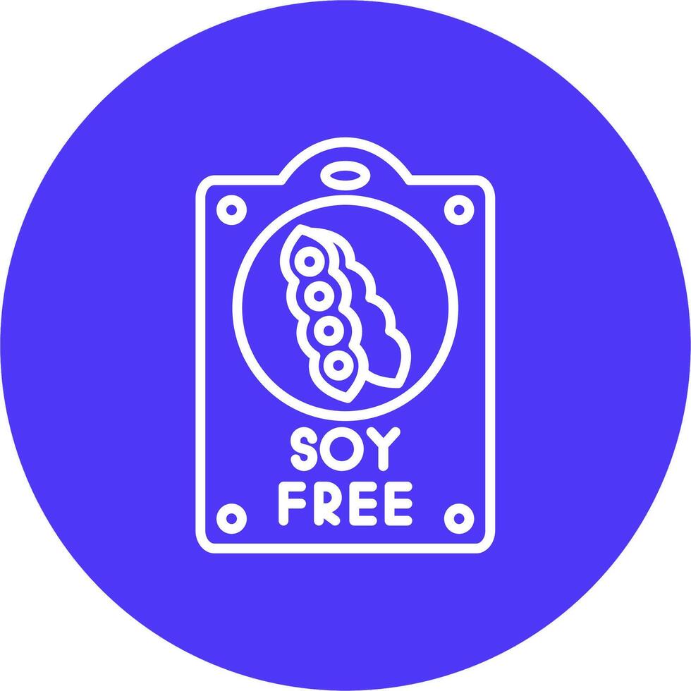 Soy Free Lined Visual Concept vector