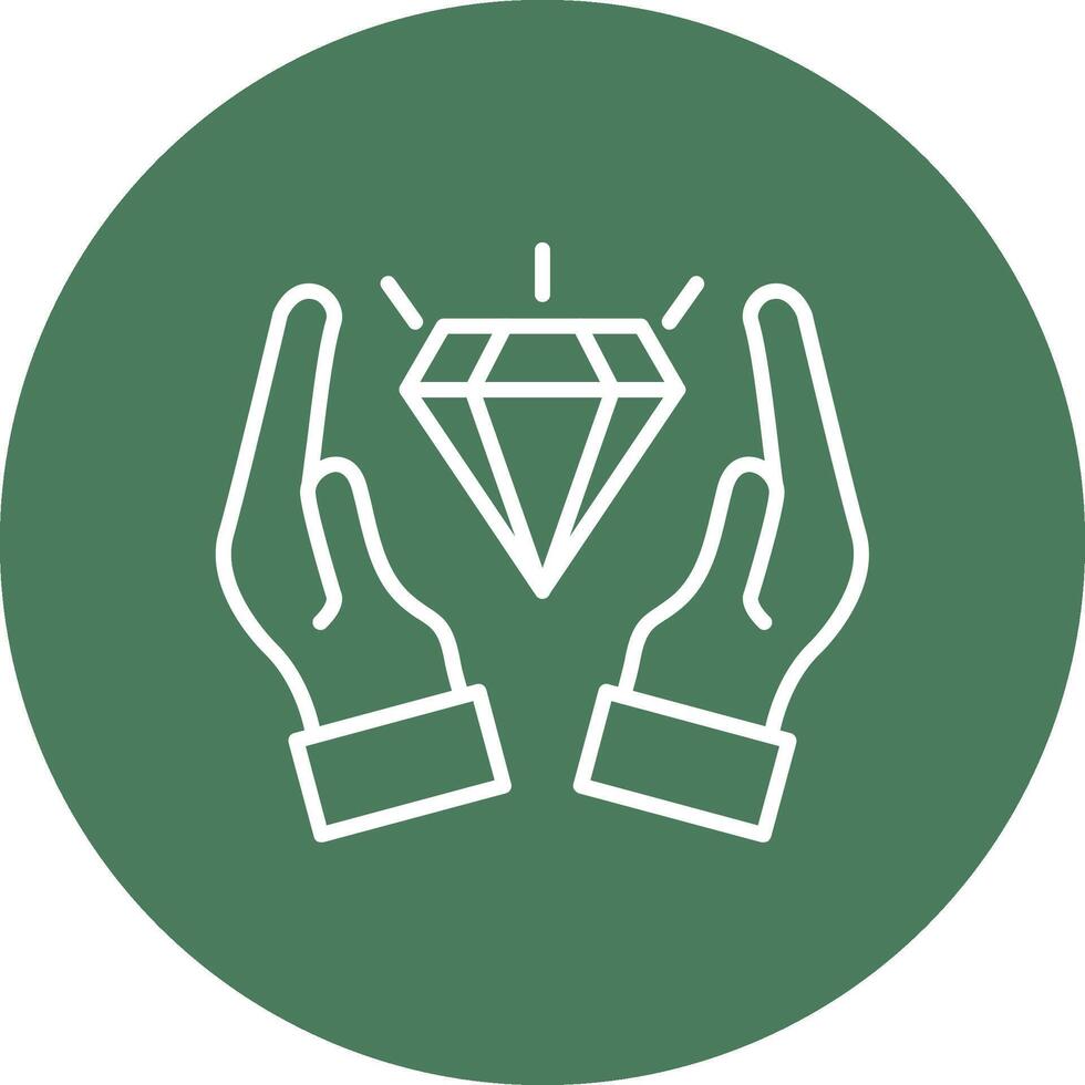 Diamond Subtle Shadow Icon vector