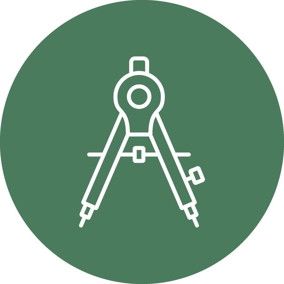 Drawing Compass Simple Line Sketch vector