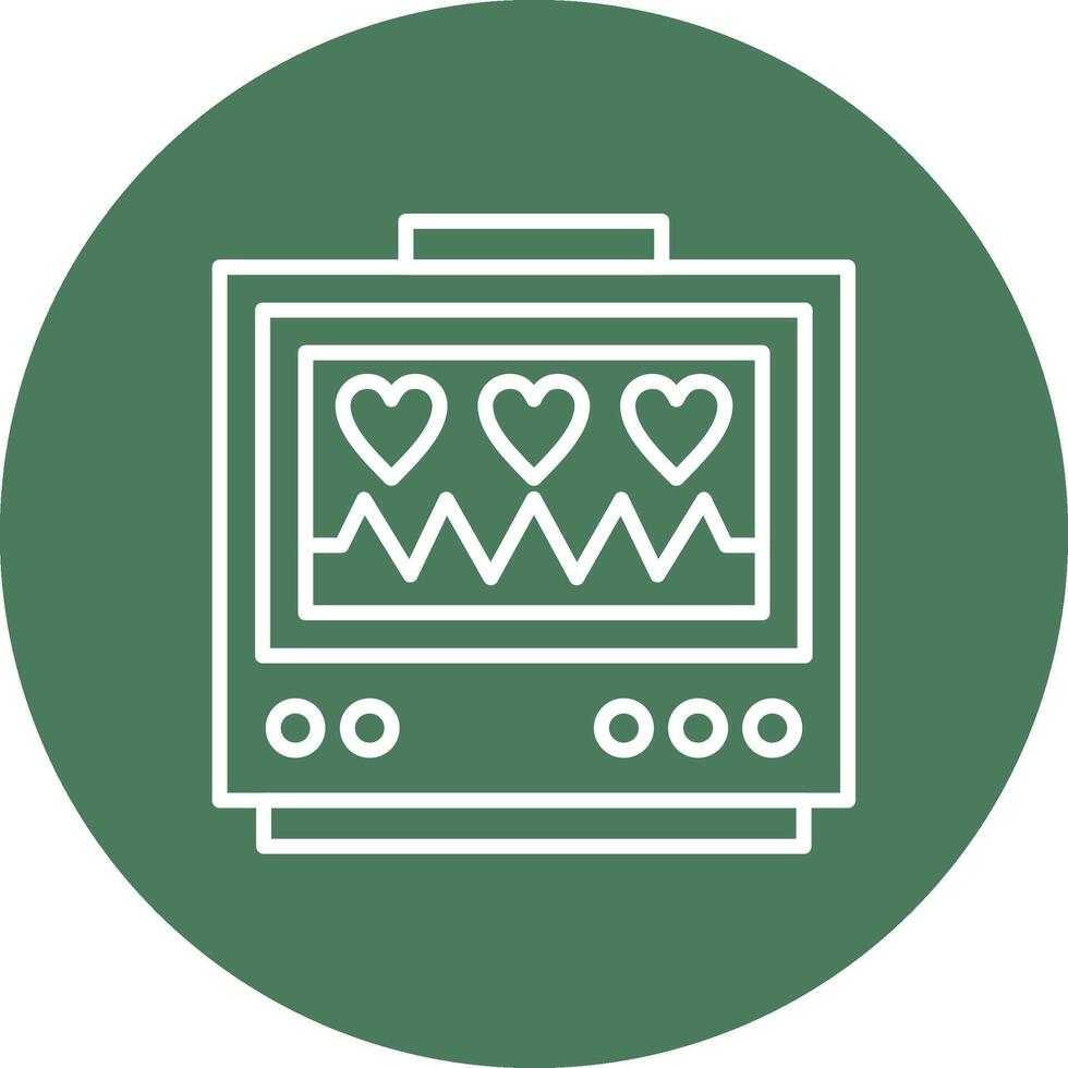 Electrocardiogram Playful Line Icon vector