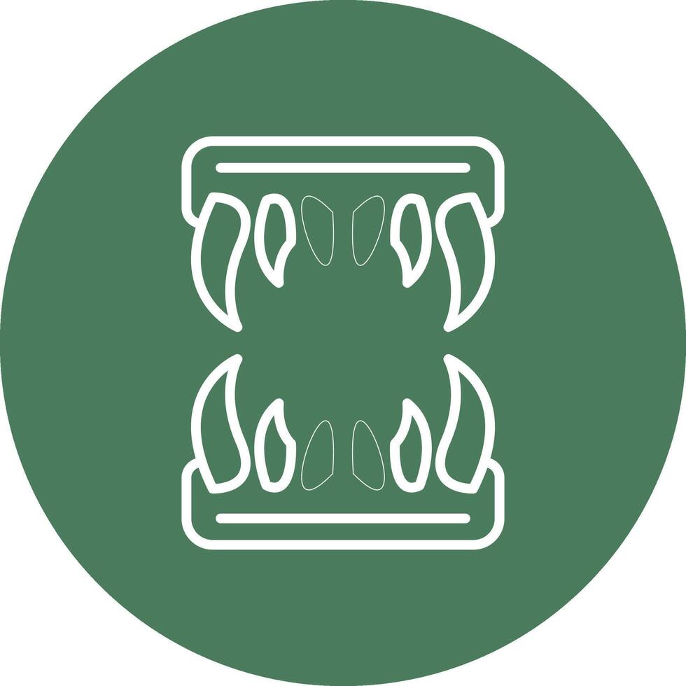 Fangs Geometric Shape Symbol vector