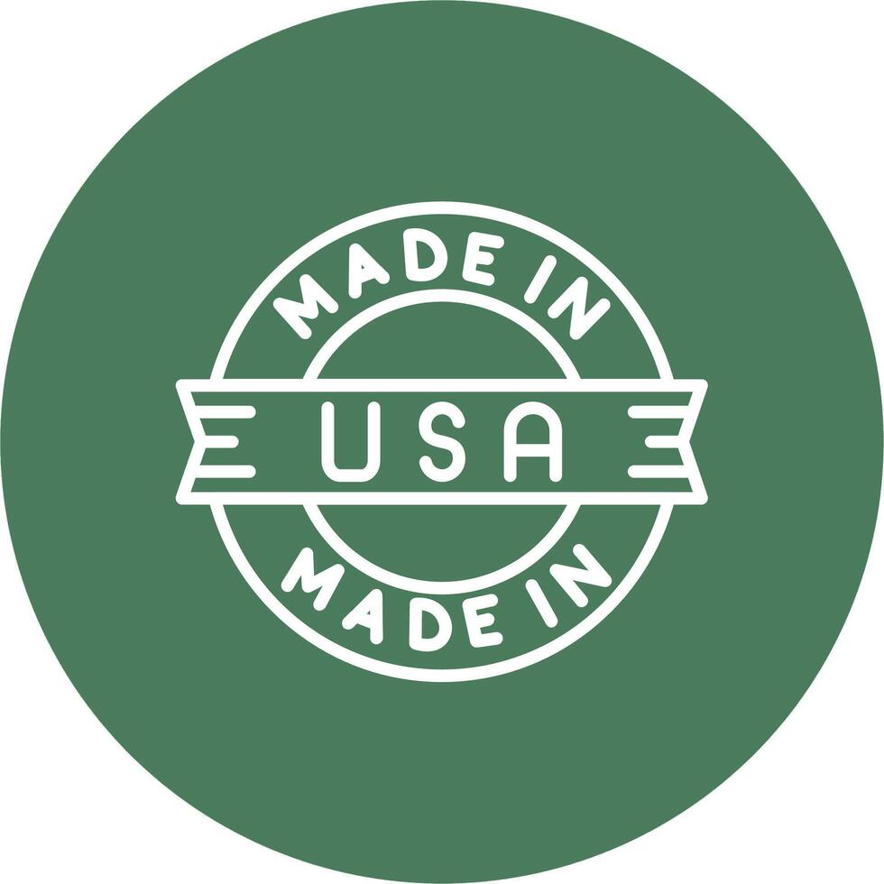 Made In Usa Interactive Icon Badge vector