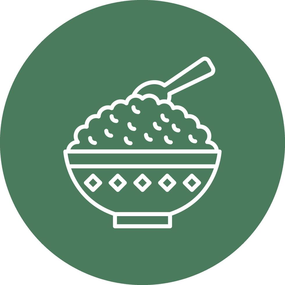 Rice Bowl Outlined App Visual vector