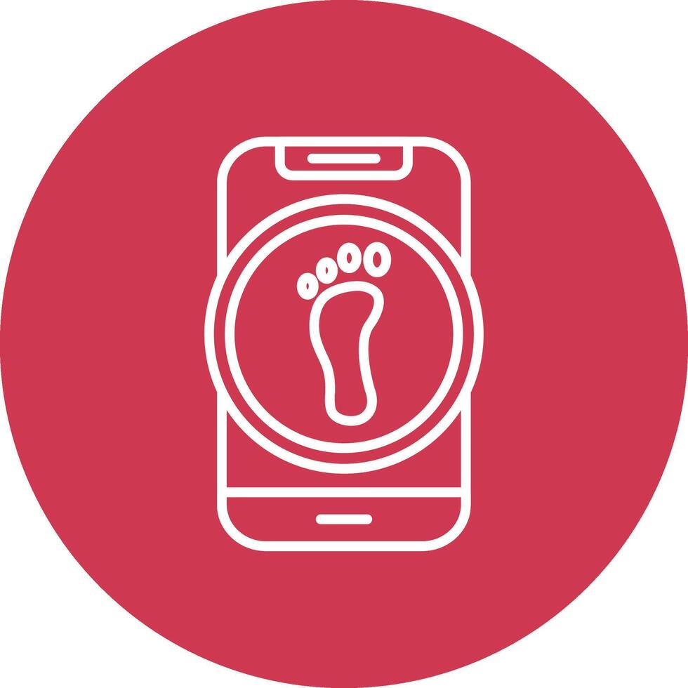 Step Detector App Style Badge vector