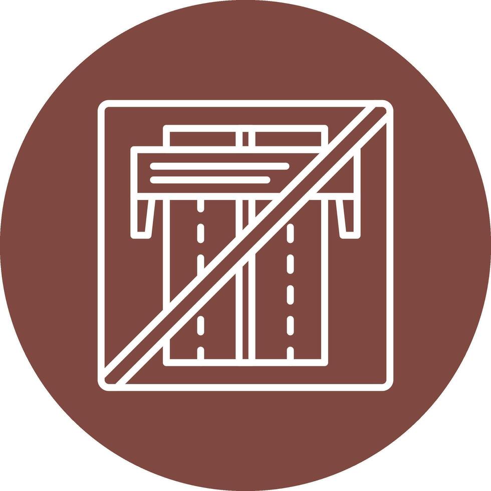 Motorway End Gradient Style Icon vector
