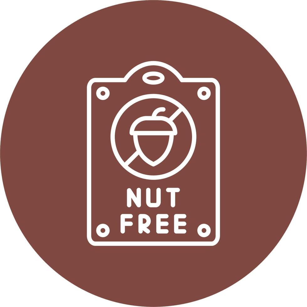 Nut free Lined Visual Concept vector