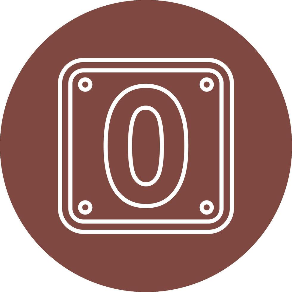 Number Zero Mobile App Graphic vector