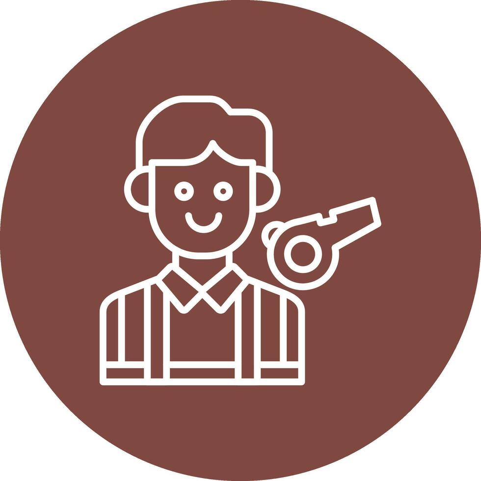 Referee Shadowed Icon Style vector