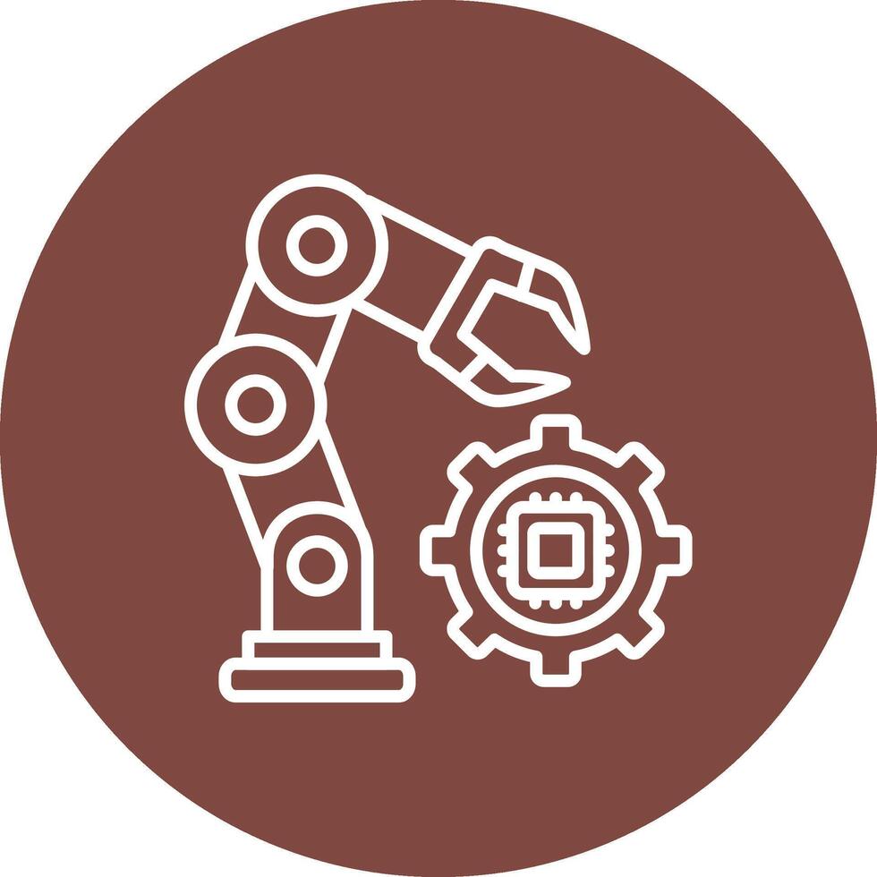 Robotic Arm Mobile App Graphic vector