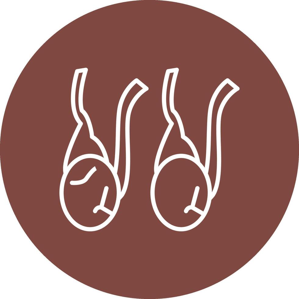 Testicles Flat Styled Symbol vector