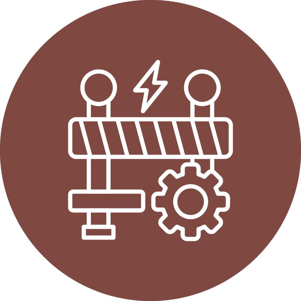Traffic Barrier Shadowed Icon Style vector