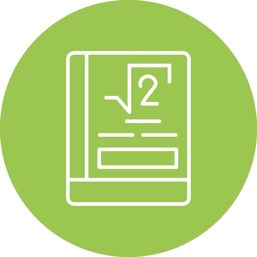 Math Book Gradient Style Icon vector
