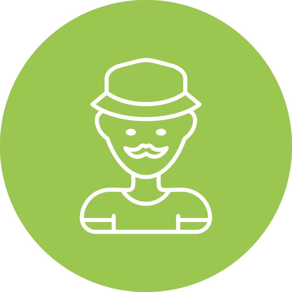 Man Modular UI Graphic vector