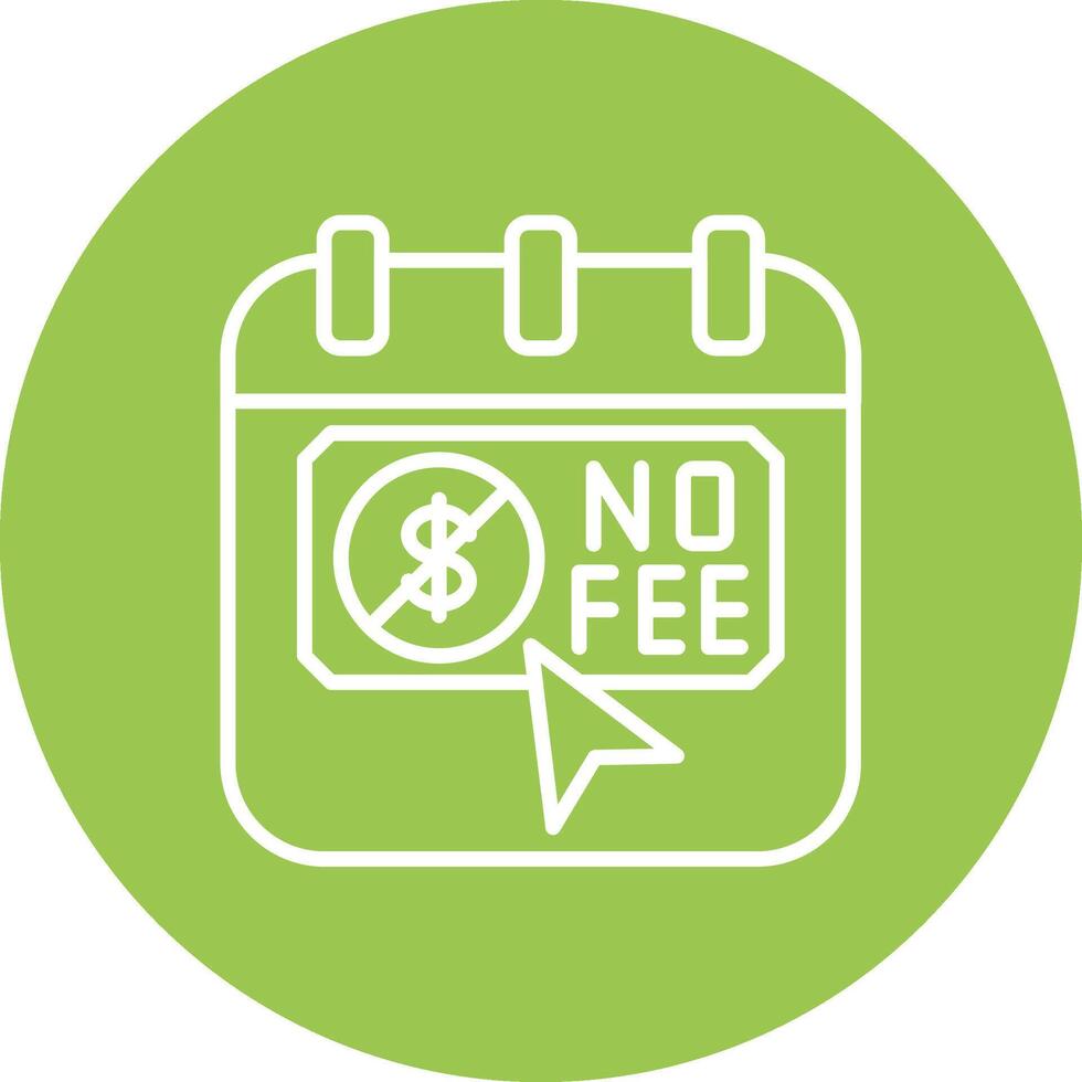 No Fee Minimal Concept Visual vector
