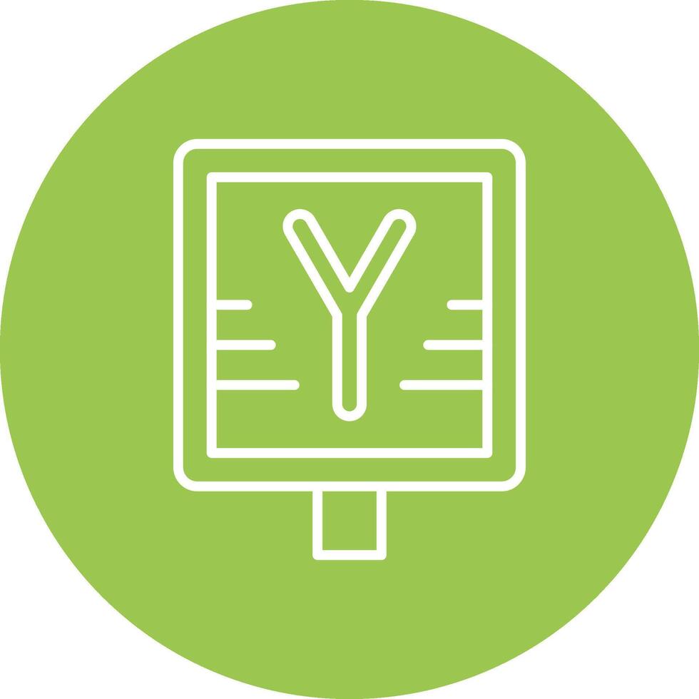 Y Intersection Color Accent Visual vector
