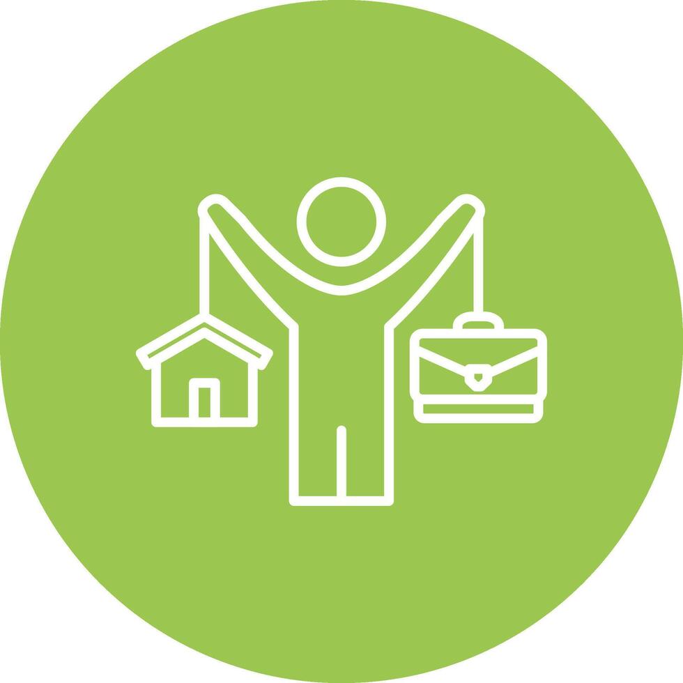 Work Life Balance Responsive Icon Badge vector