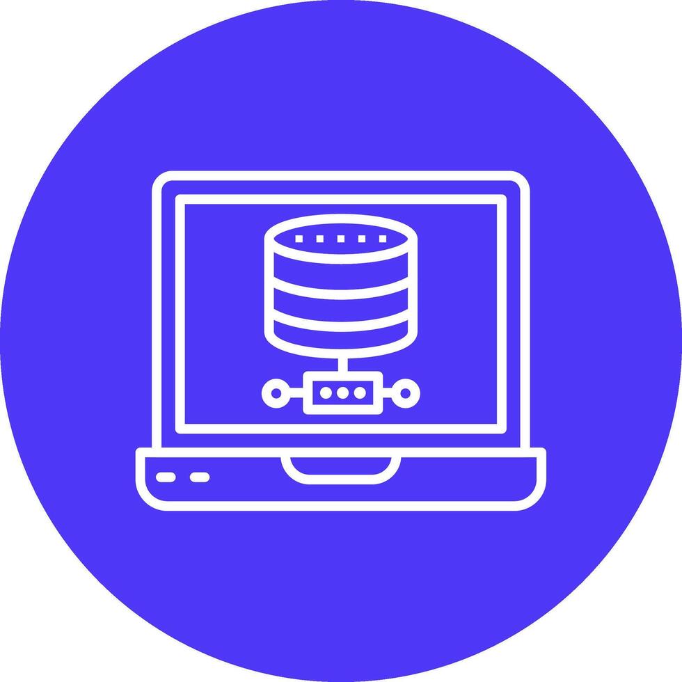 base de datos vibrante ui elemento vector