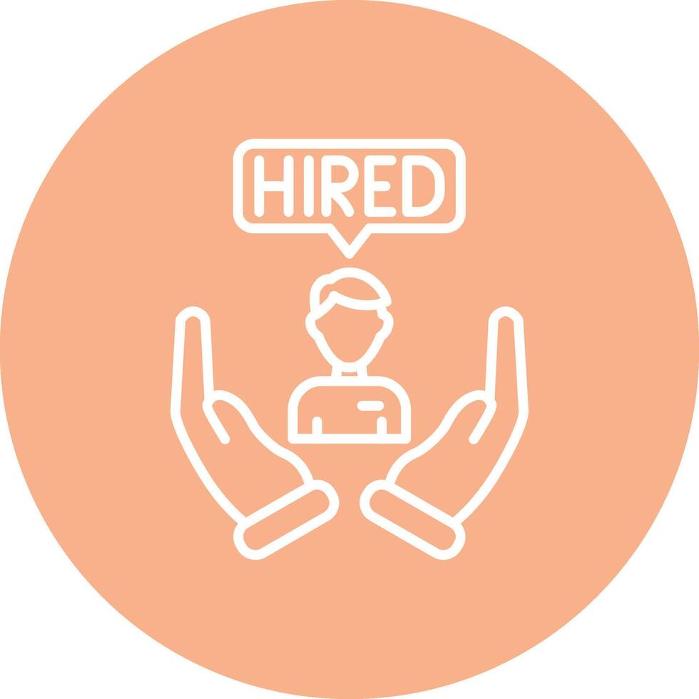 Hired Clean Shape Symbol vector