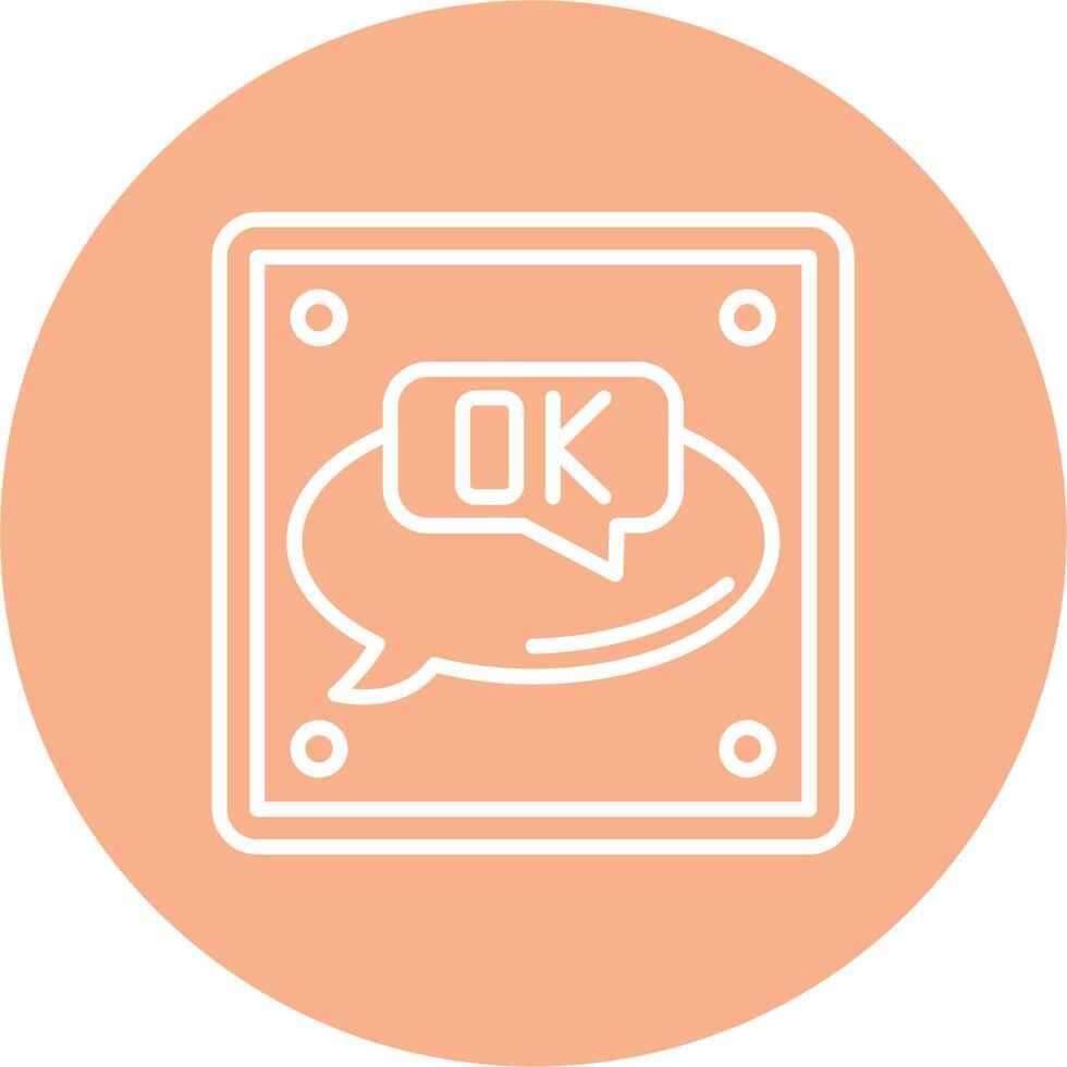 Ok Frame Icon vector