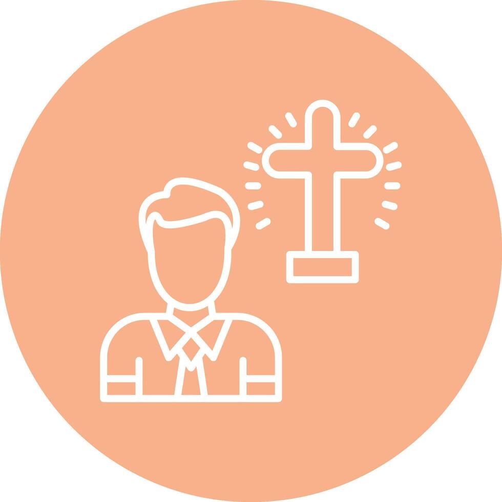 Nun Digital Concept Icon vector