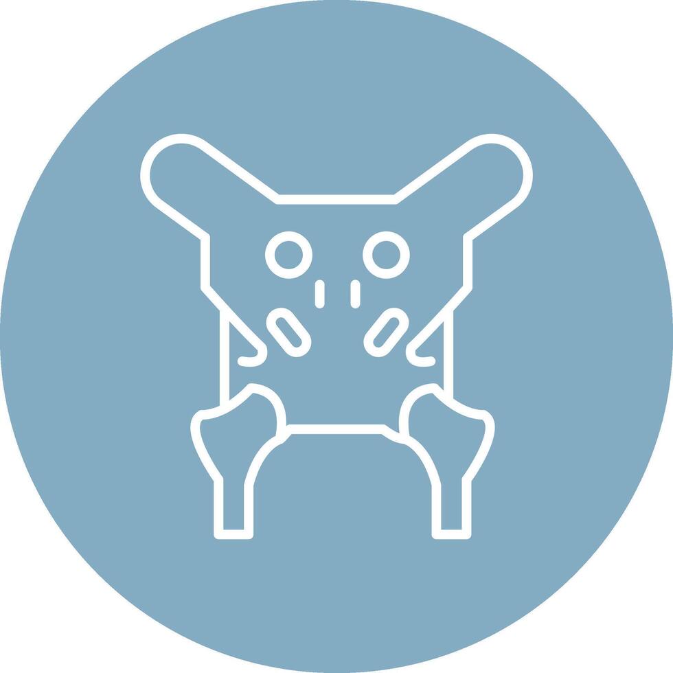 Pelvis Line Style Symbol vector