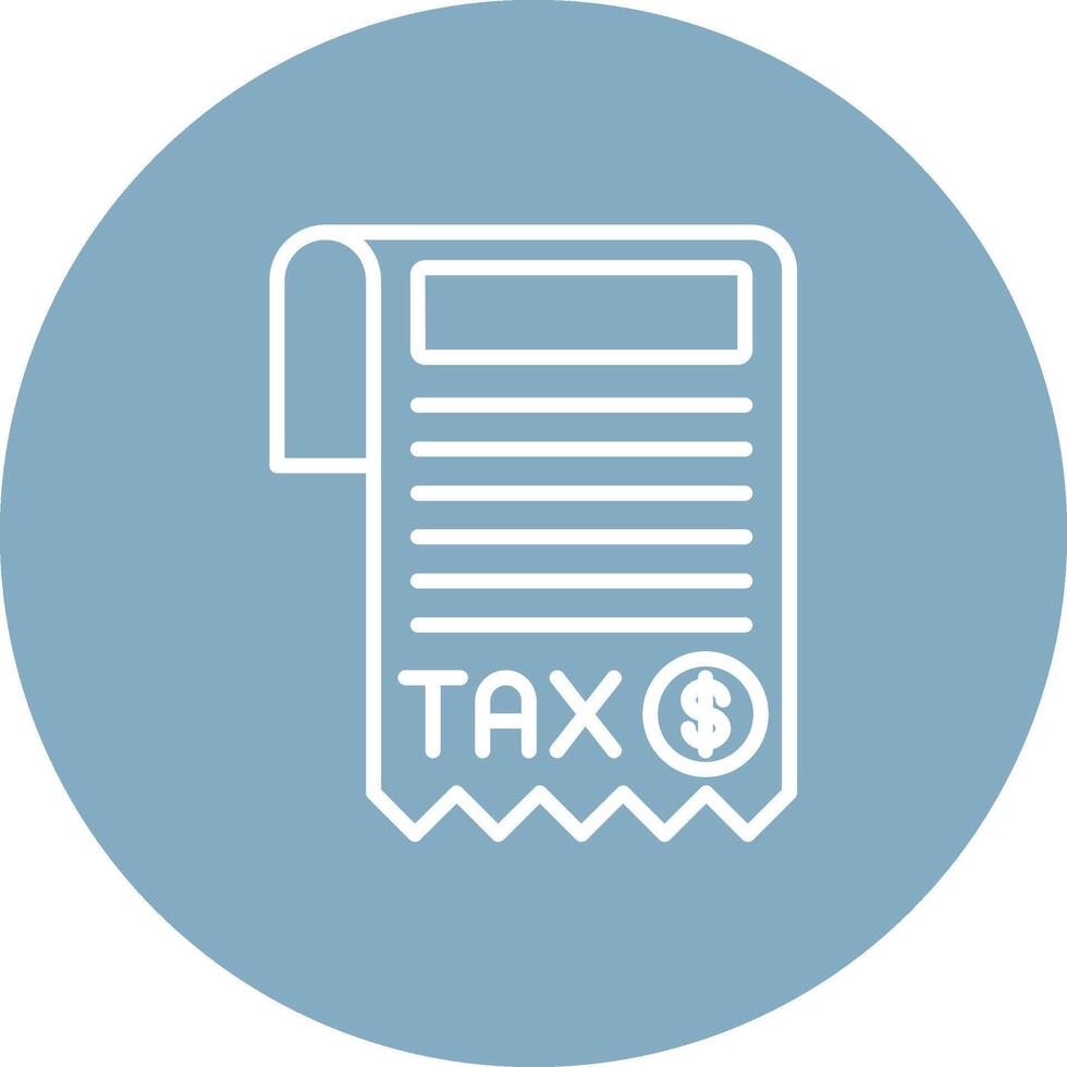Tax Invoice Mono Icon Symbol vector