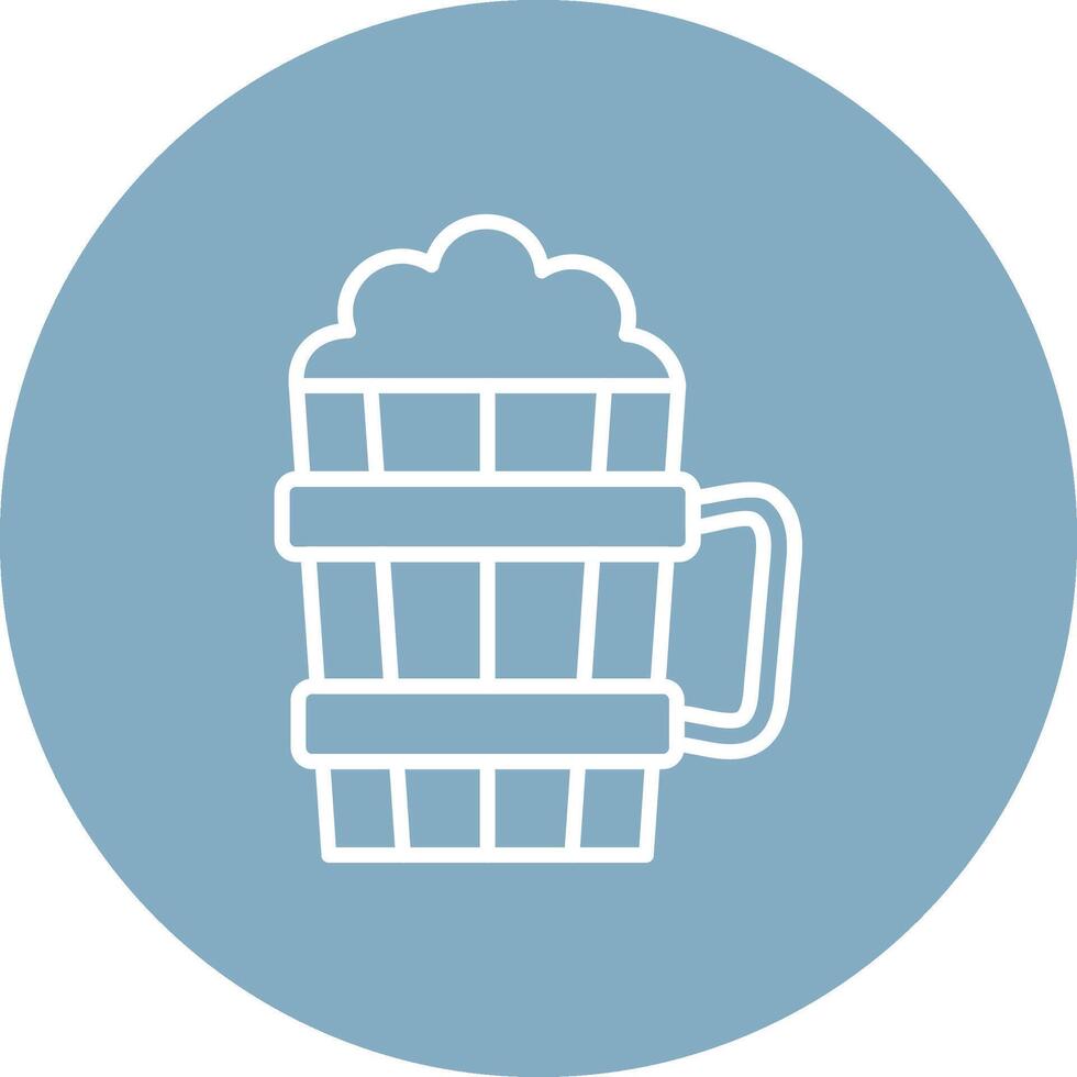 Wooden Mug Digital UI Element vector