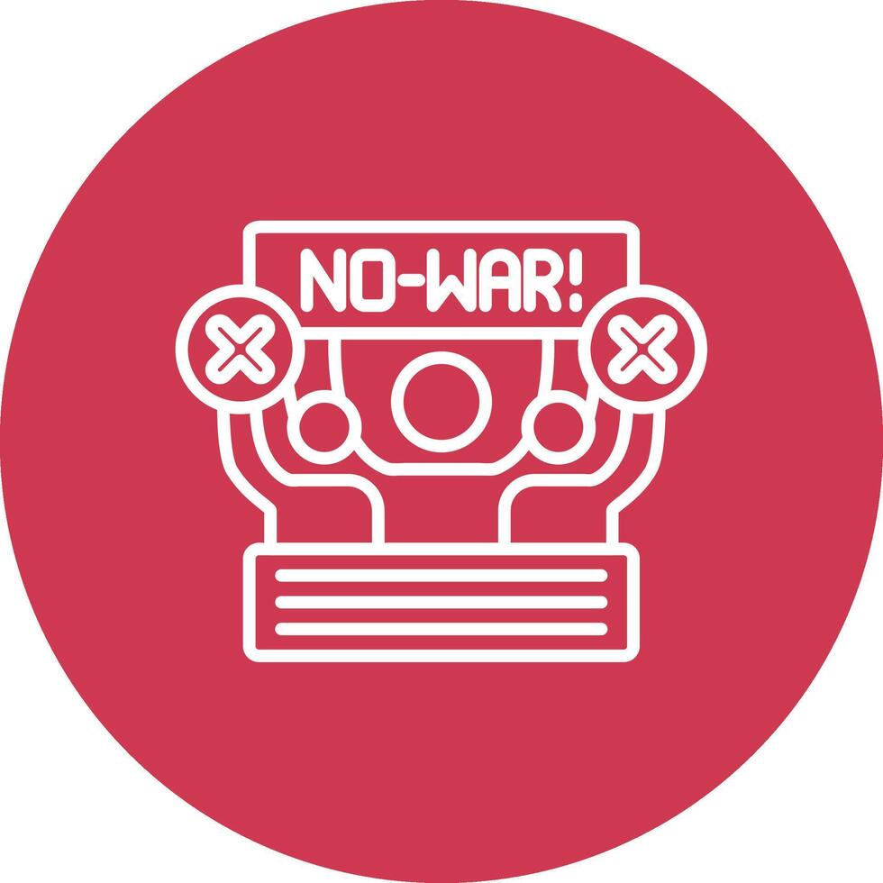 No War Thin Line Design vector