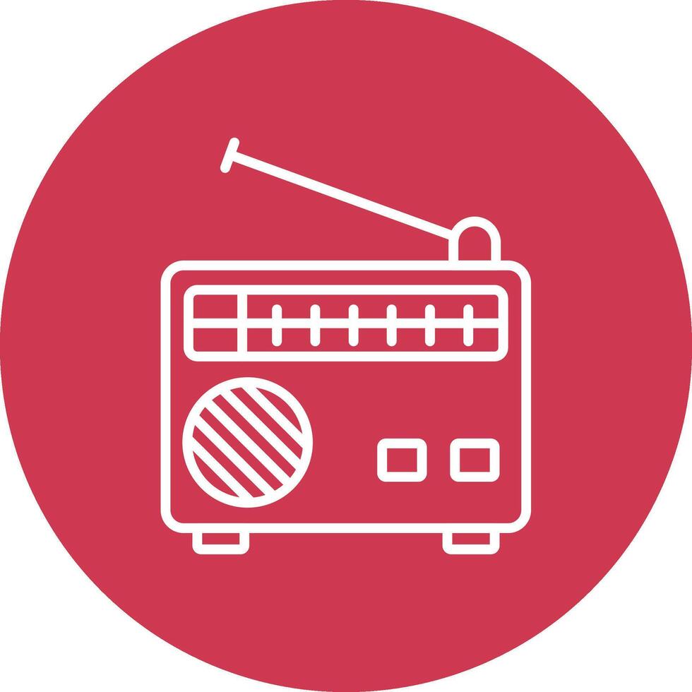 Radio 3D Styled Symbol vector