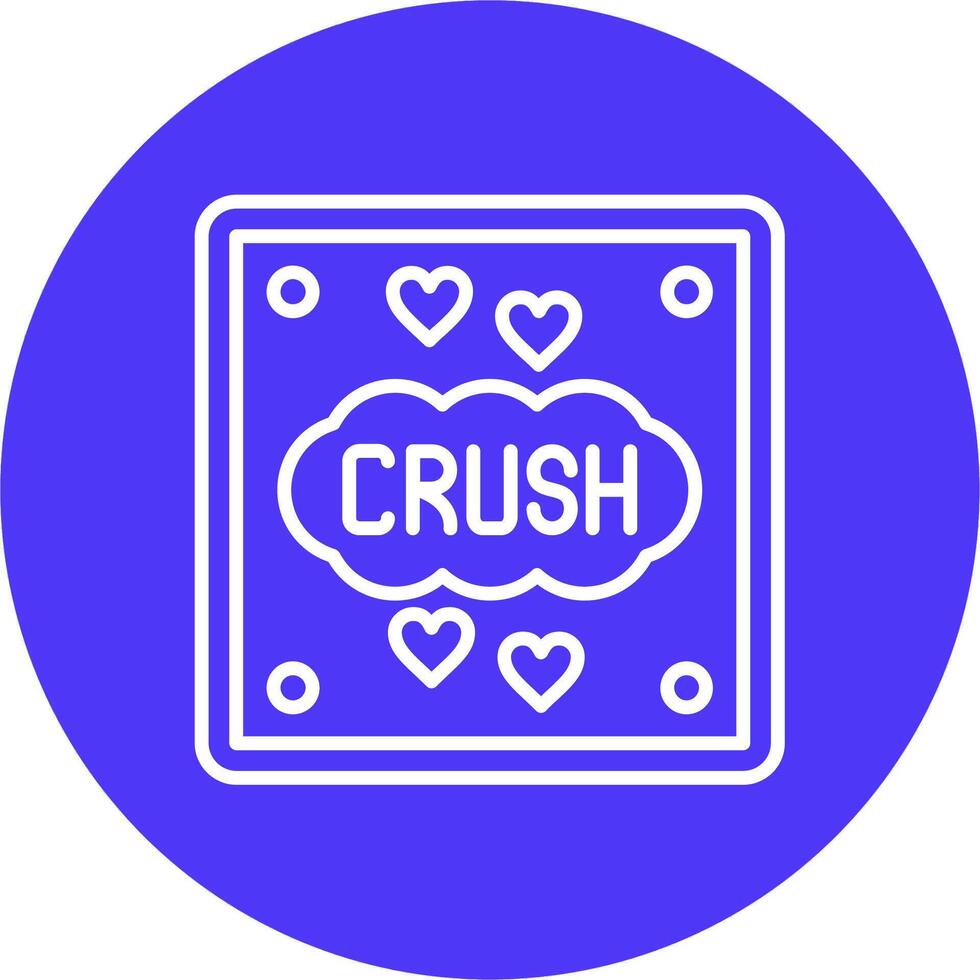 Crush Mono Icon Symbol vector