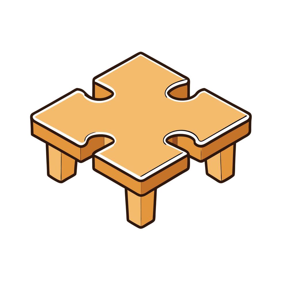 Isometric low table illustration for 3D games vector